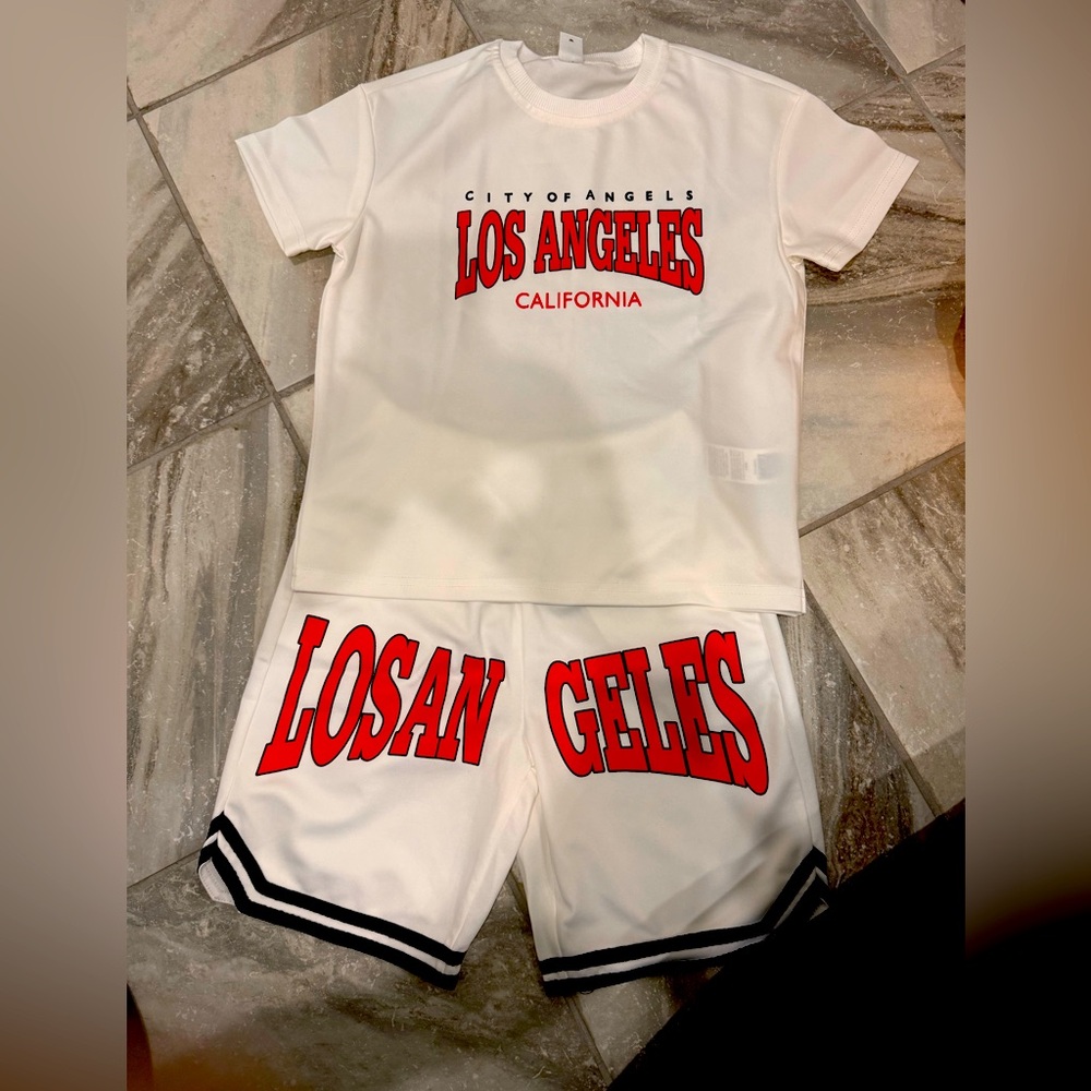 New Los Angeles California Youth Short Set Size 9Y